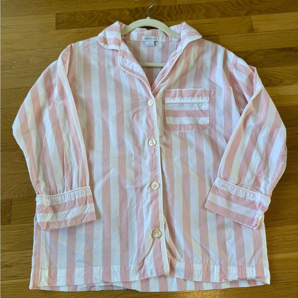Serena & Lily Pajama Beach Club Stripe Pajama top size small pink striped - Picture 6 of 7